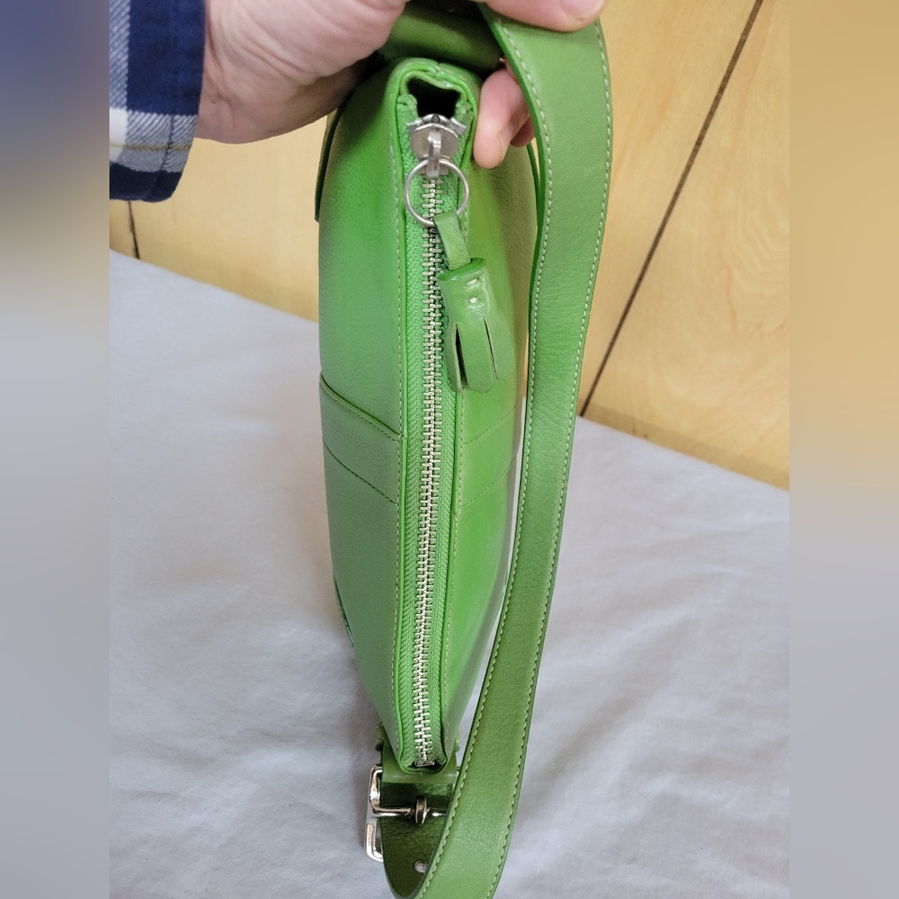 Coach Hamptons Demi Green Vintage Baguette - Picture 8 of 16